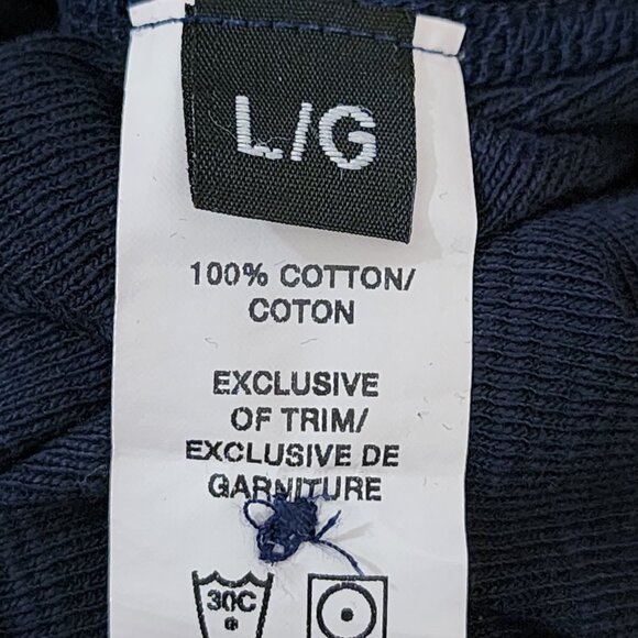 Reigning Champ Navy Cotton Slub Long Sleeve Henley - Picture 5 of 5